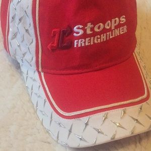 Stoops Freighliner Red and Chrome Hat One Size